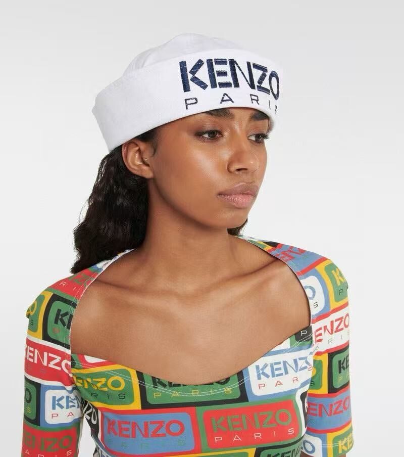 KENZO Kids 白色 漁夫帽 走秀款