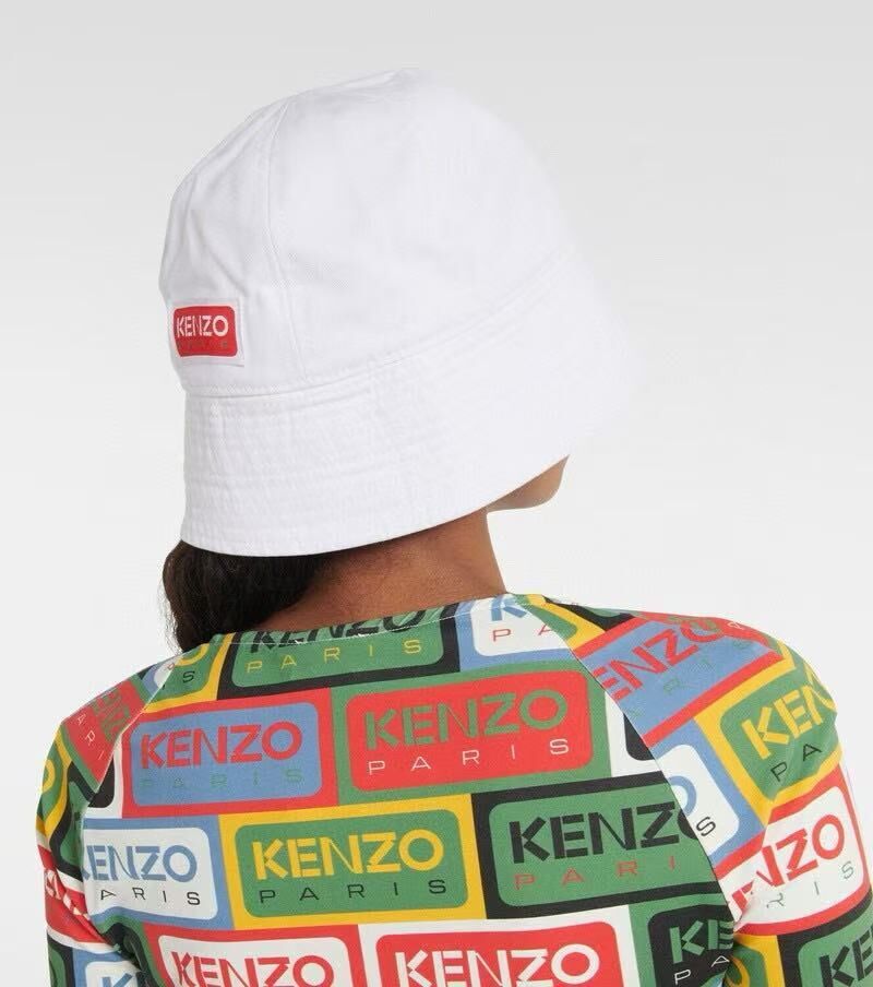 KENZO Kids 白色 漁夫帽 走秀款