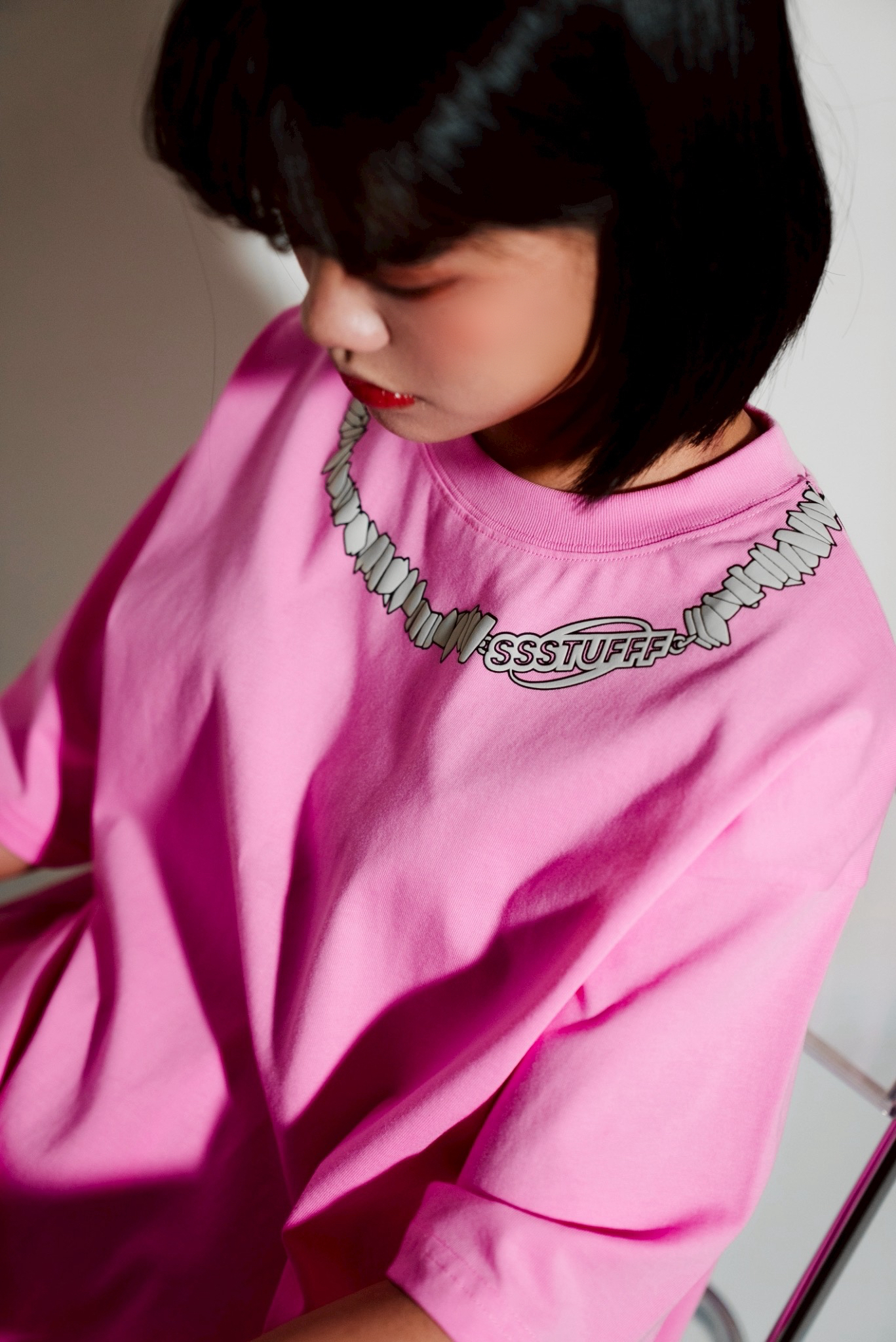 【Focus Store】現貨秒發 SSSTUFFF SS26 Necklace Puff Tee 項鍊短袖 SSS-SS26-TEE01