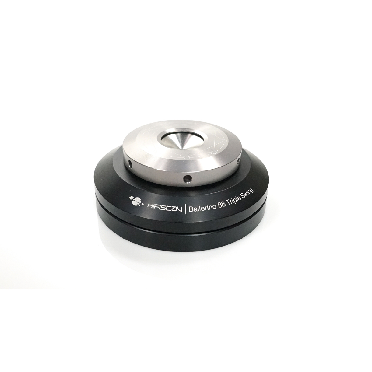 HiFiStay BALLERINO Triple Swing 88 銀色頂座與黑色三層底座實品外觀