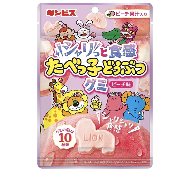 【最新發售】JP 愉快動物餅 水蜜桃脆皮軟糖 65g 1901 TK260323