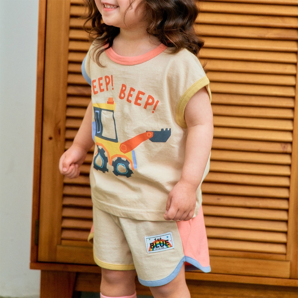 韓國🇰🇷1stblue 拼色滾邊短褲(5-15)