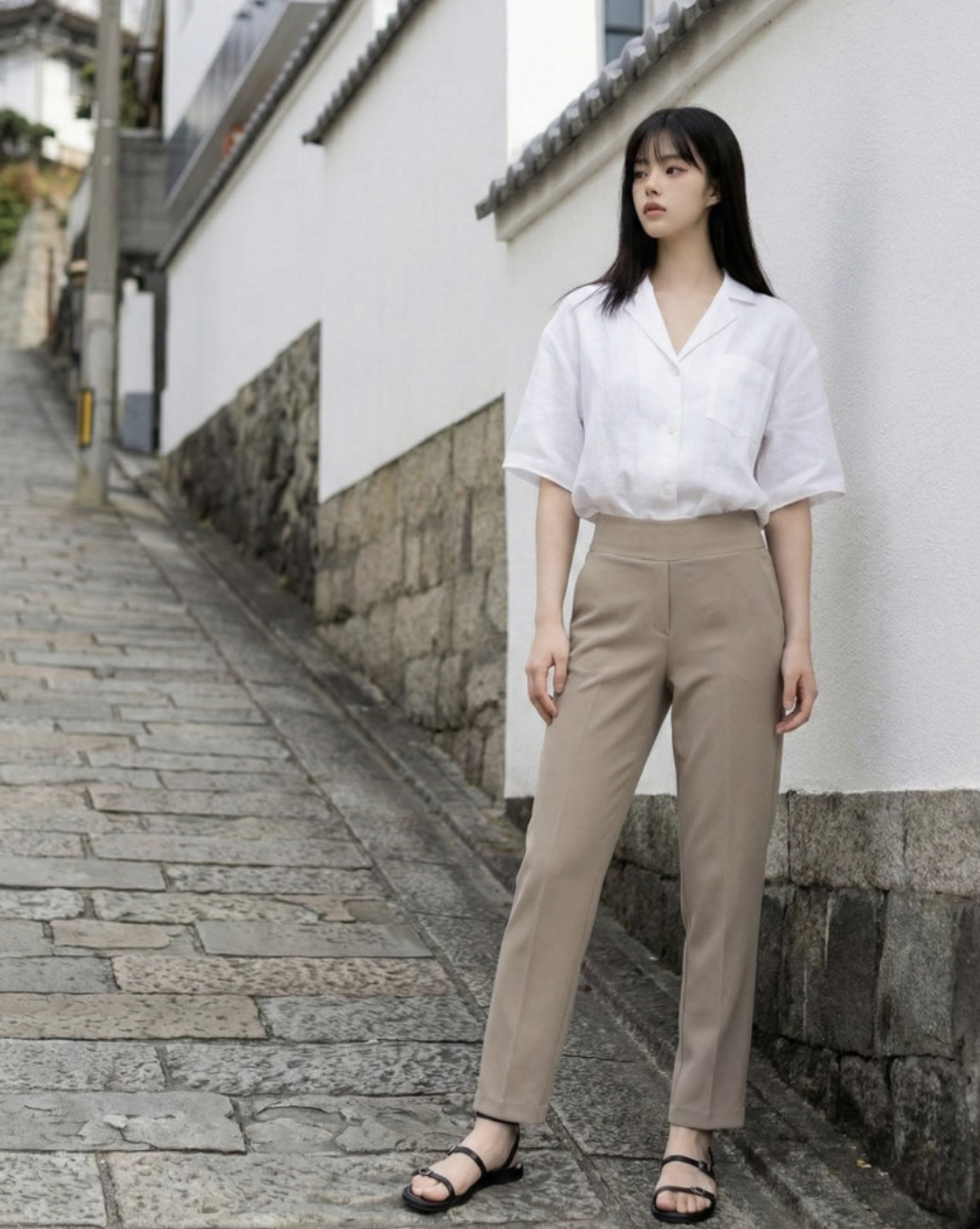 螞蟻腰都會修身直筒褲 [ 3色 / S,M,L,XL ]