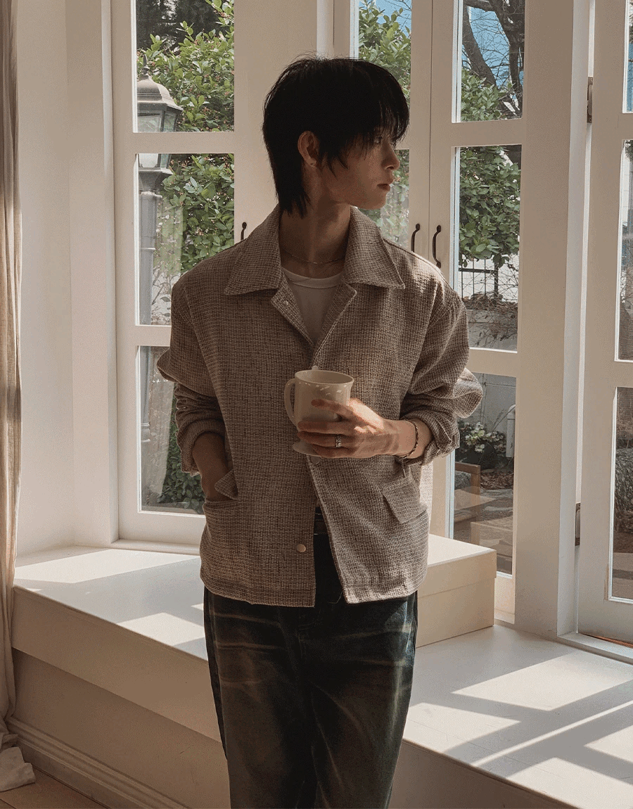 Kosley 粗花呢短版夾克