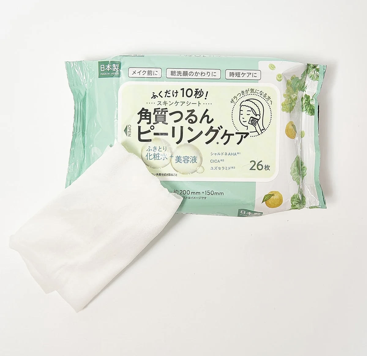 JP 日本製 10秒妝前角質護膚濕紙巾 26枚 8018 TK260323