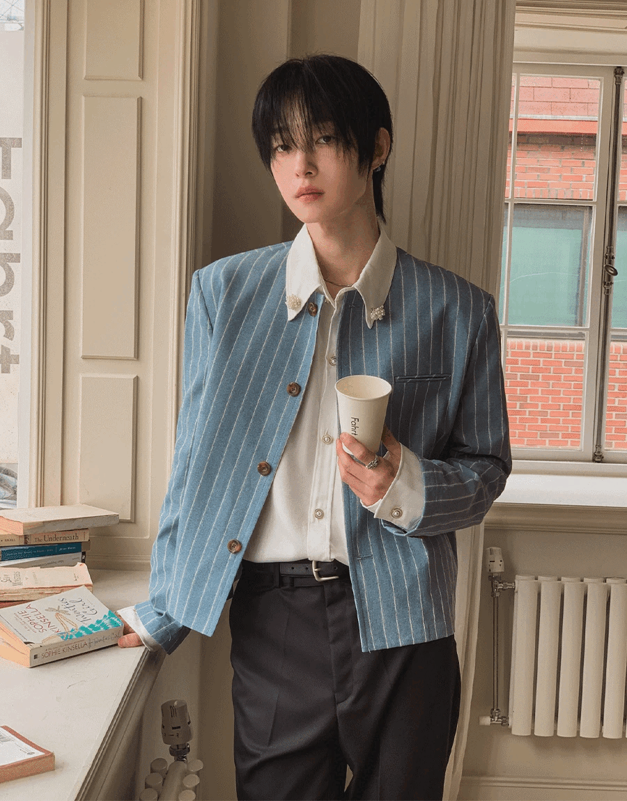 Blin 圓領亞麻外套