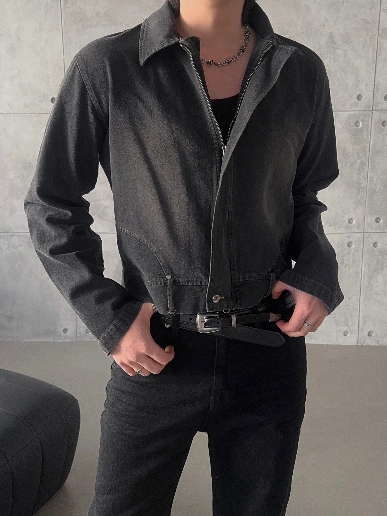 Warlock 反向牛仔短版外套