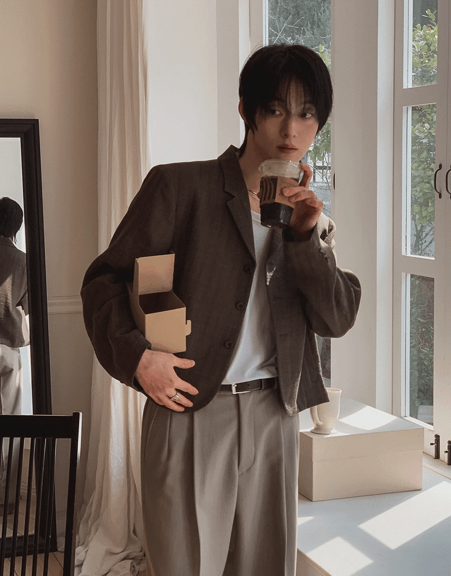 勞倫斯亞麻短款夾克