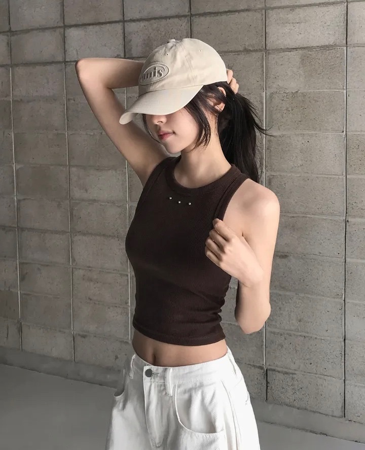 【29.3 完首批優惠價預訂】韓國窩釘款小背心（5色）