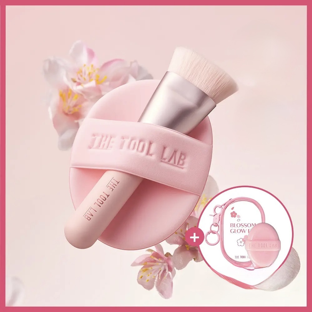 The Tool Lab櫻花限定包裝-光澤款粉撲刷具組