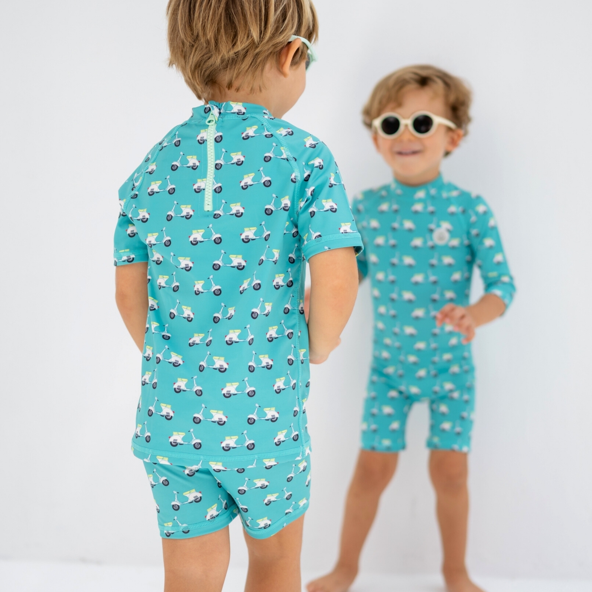 〖 Badawii 〗復古機車防曬兩件式泳衣