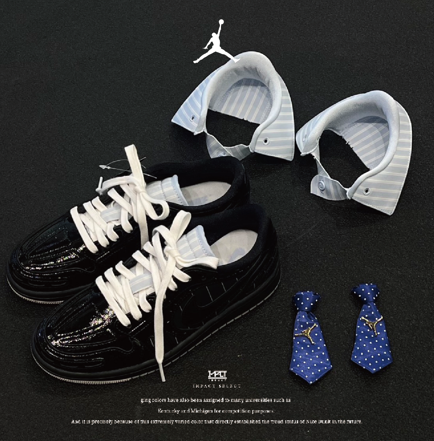 Nike Air Jordan 1 MM V3 學院風 復古條紋 點點領帶 可拆式 仿皮鞋 休閒鞋 IR7554-001