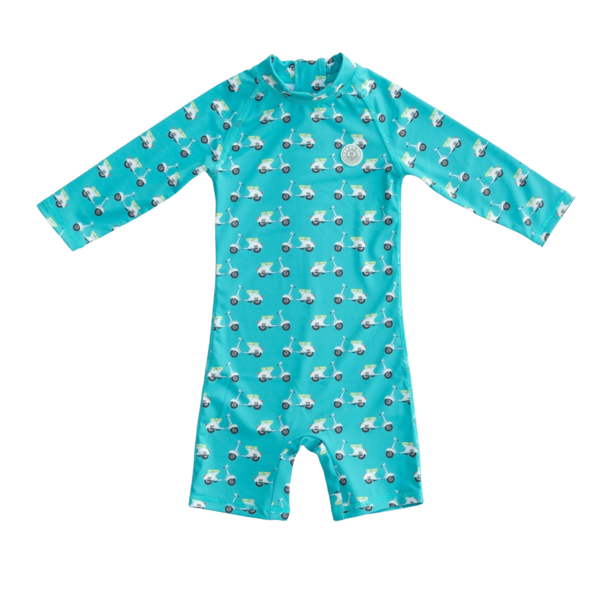 〖 Badawii 〗復古機車baby防曬連身泳衣