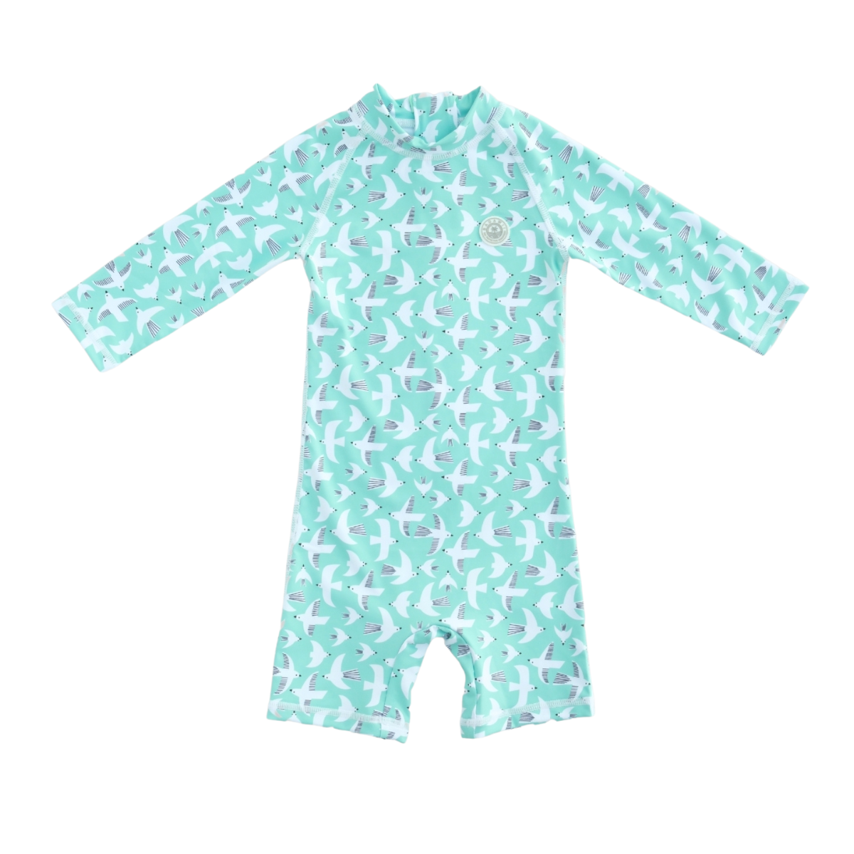 〖 Badawii 〗粉綠海鷗baby防曬連身泳衣