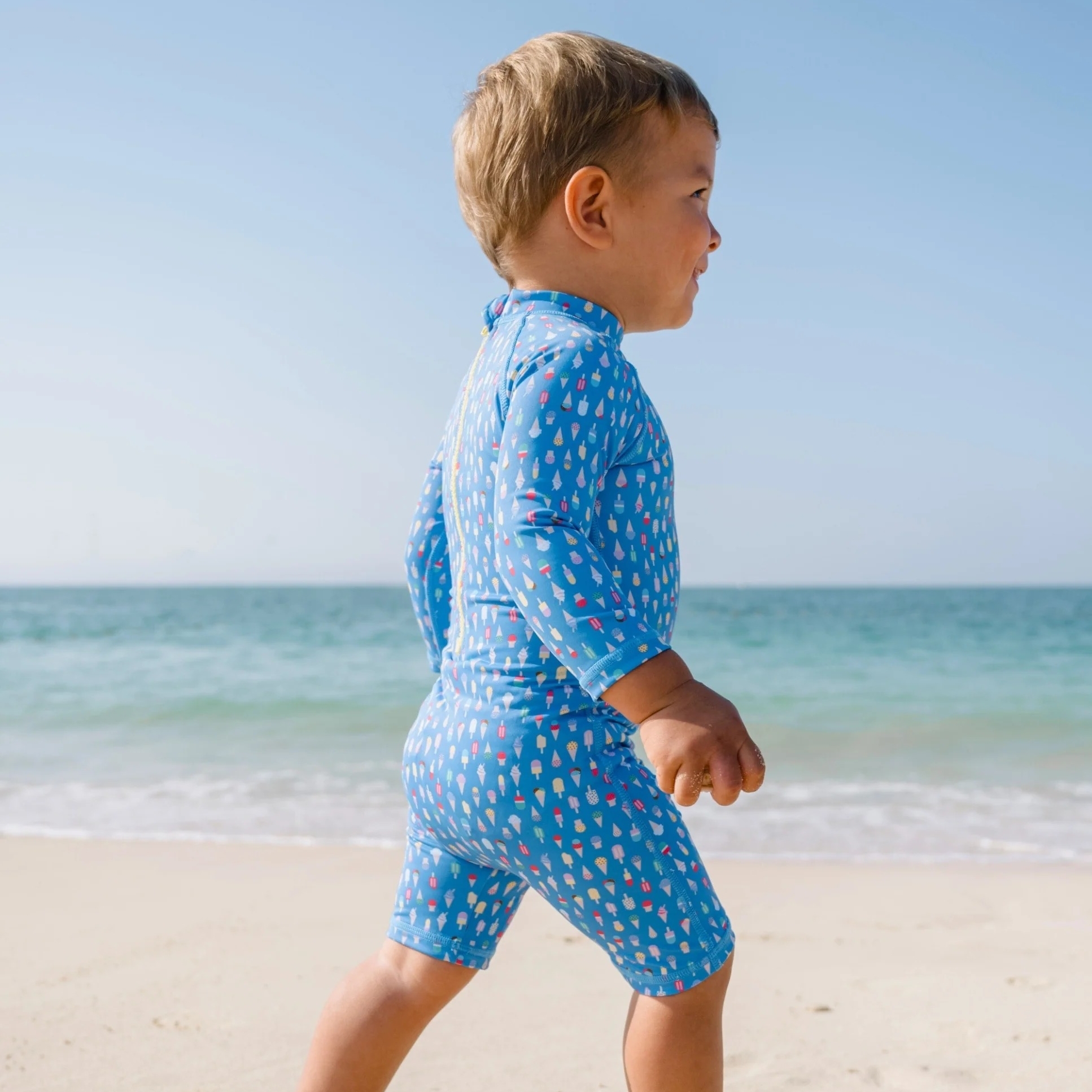 〖 Badawii 〗彩色冰淇淋baby防曬連身泳衣