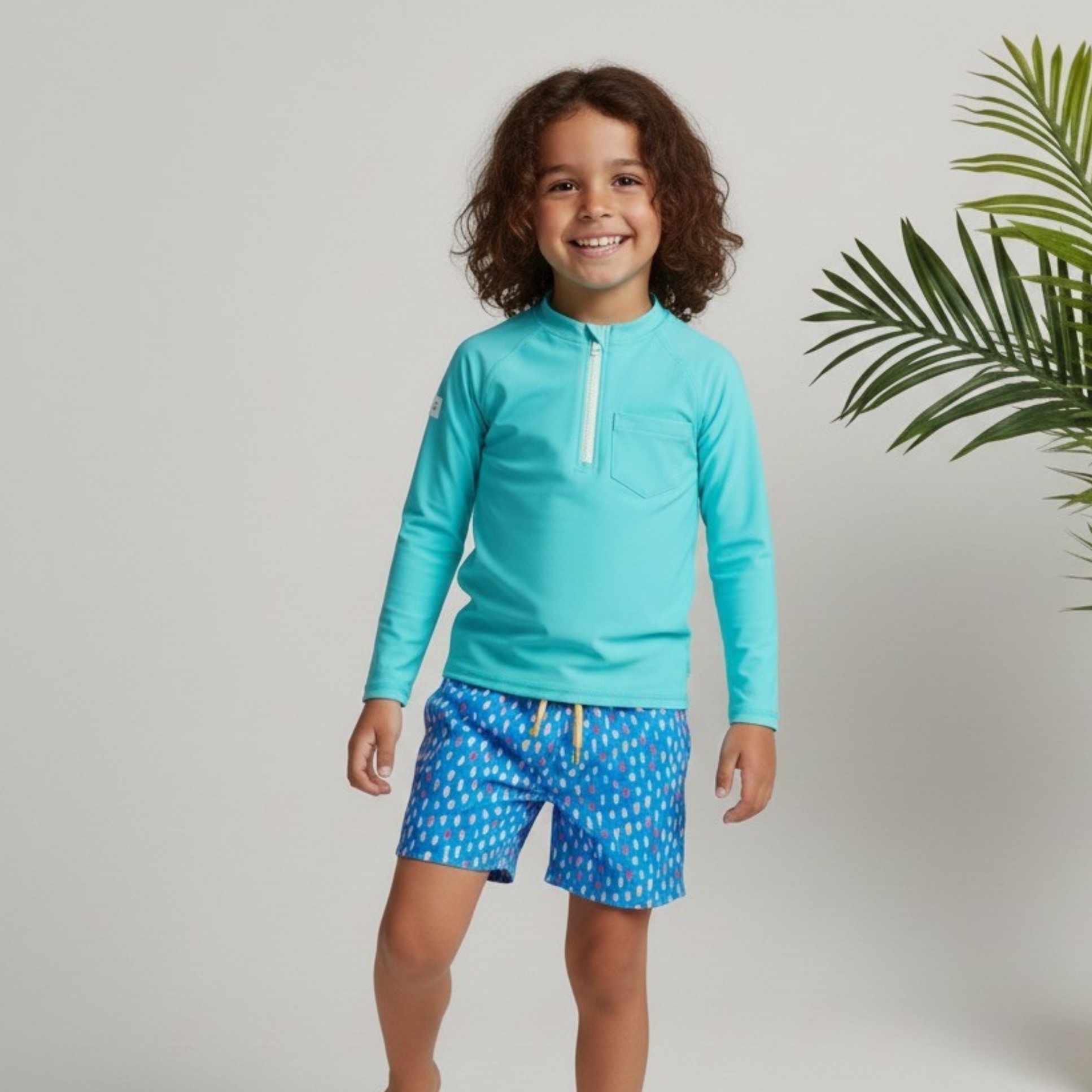 〖 Badawii 〗亮綠長袖防曬泳衣