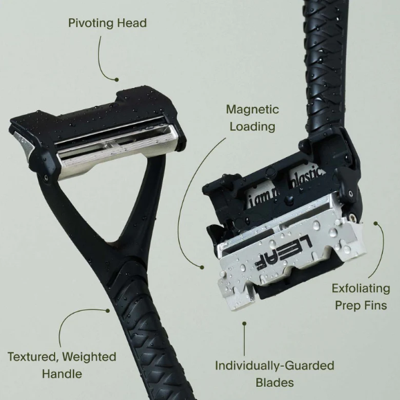 Leaf Shave Leaf Two Razor — 全金屬雙刀片懸浮感應刮鬍刀