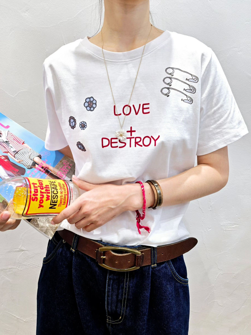 LOVE字樣設計・寬鬆顯瘦百搭短袖上衣