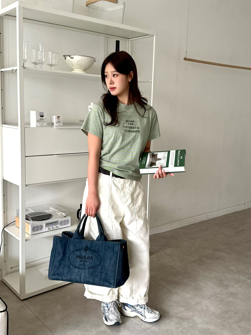 舒適棉質日常穿搭・清新條紋短袖T恤