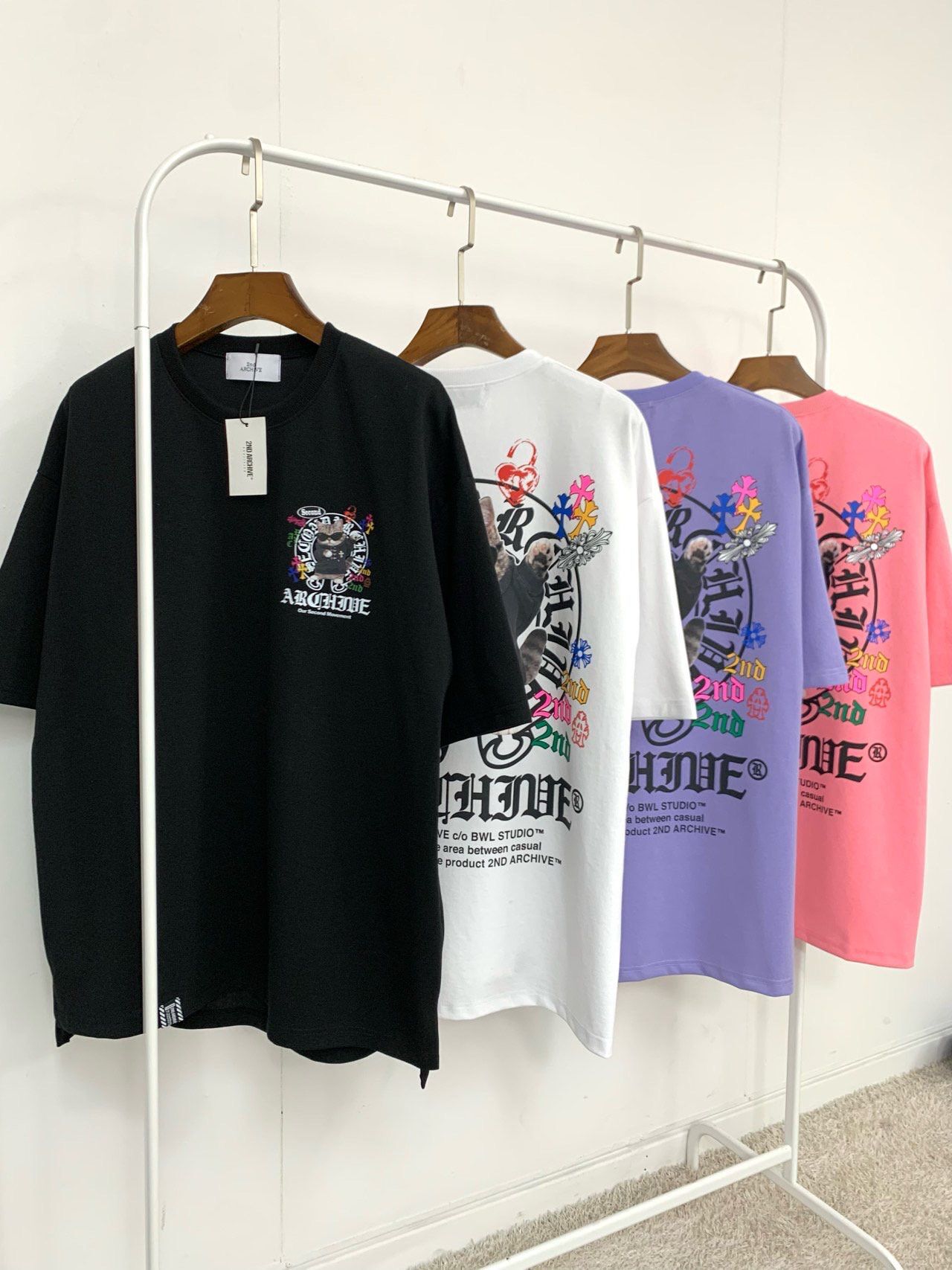 貓仔圖案英文字短袖Tee 2nd-347T