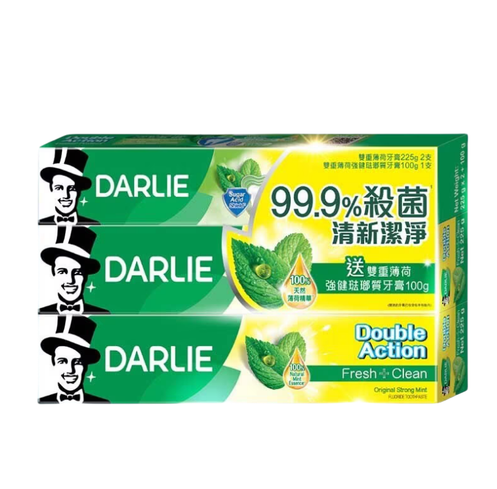 DARLIE 黑人 雙重薄荷牙膏 225g 2支+ 100g 1支