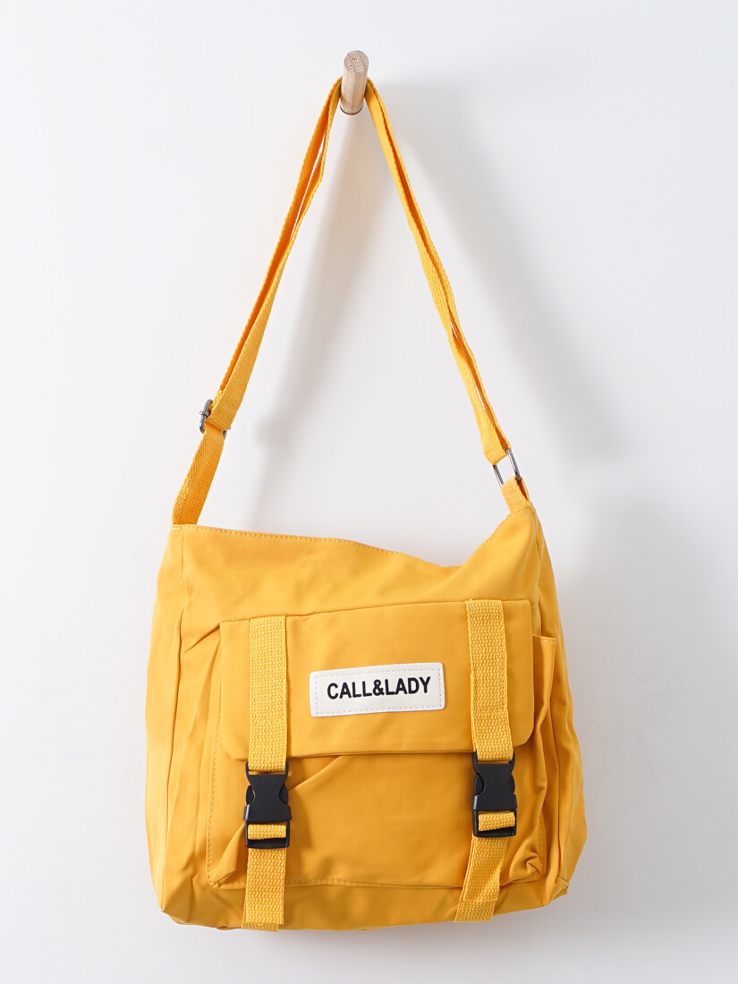 LOGO休閒尼龍斜背包(4色)