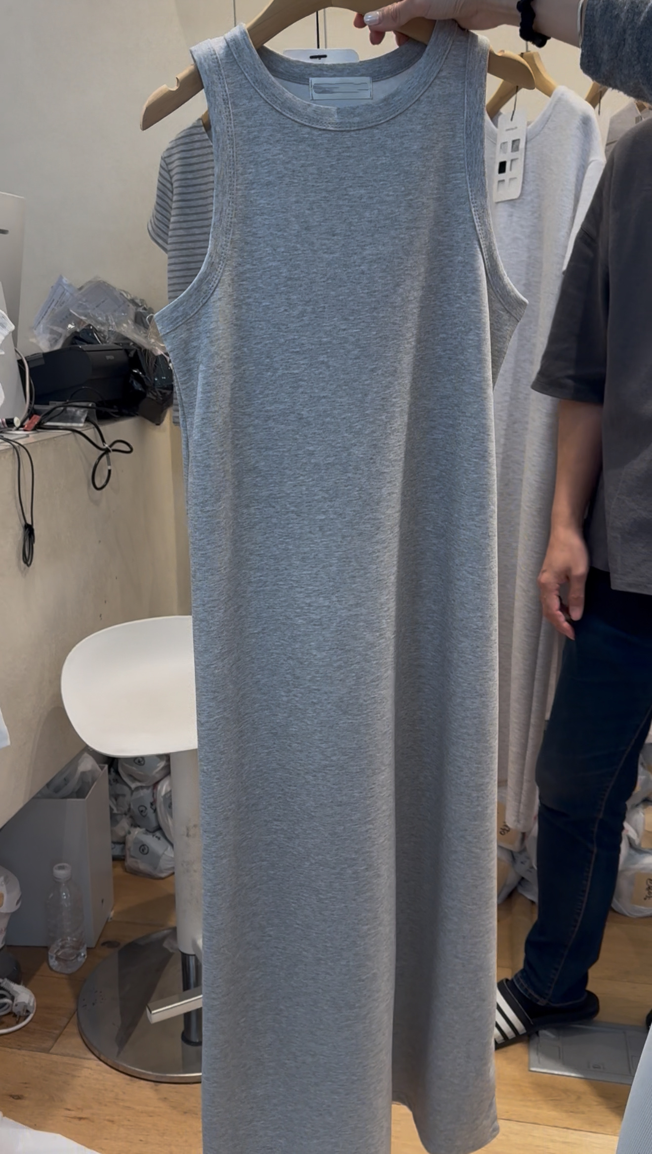 韓國連線 無袖簡約長版洋裝