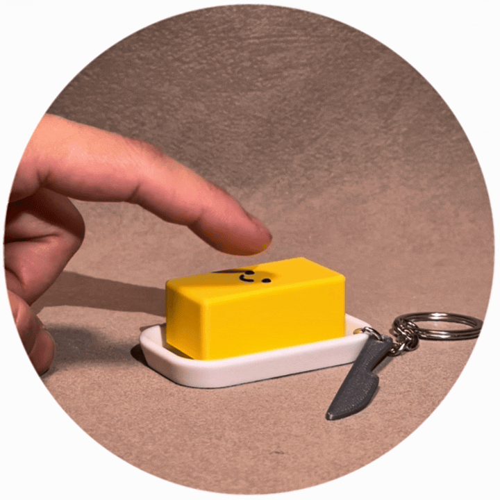 微笑星球 - 牛油仔 | 解壓按鍵匙扣