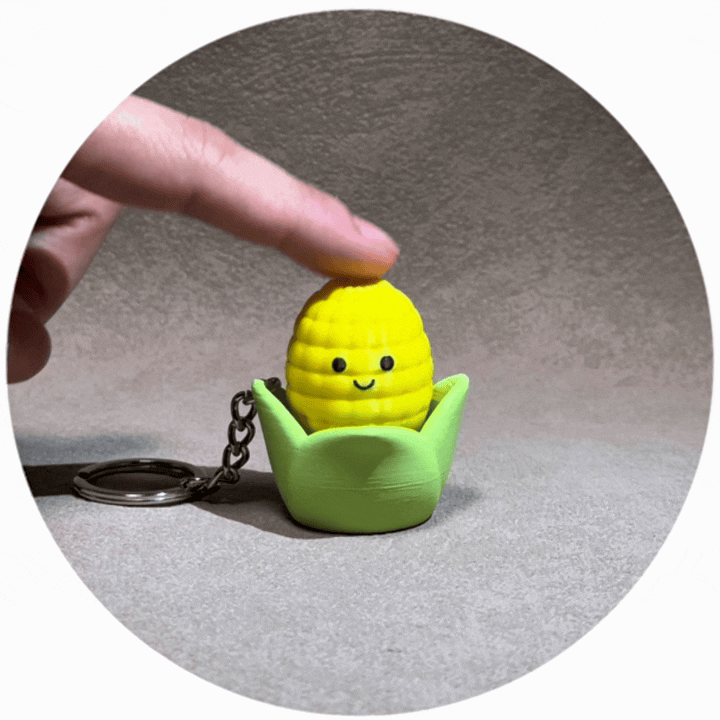 微笑星球 - 粟米粒 | 解壓按鍵匙扣