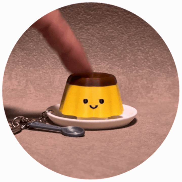 微笑星球 - 布丁丁 | 解壓按鍵匙扣