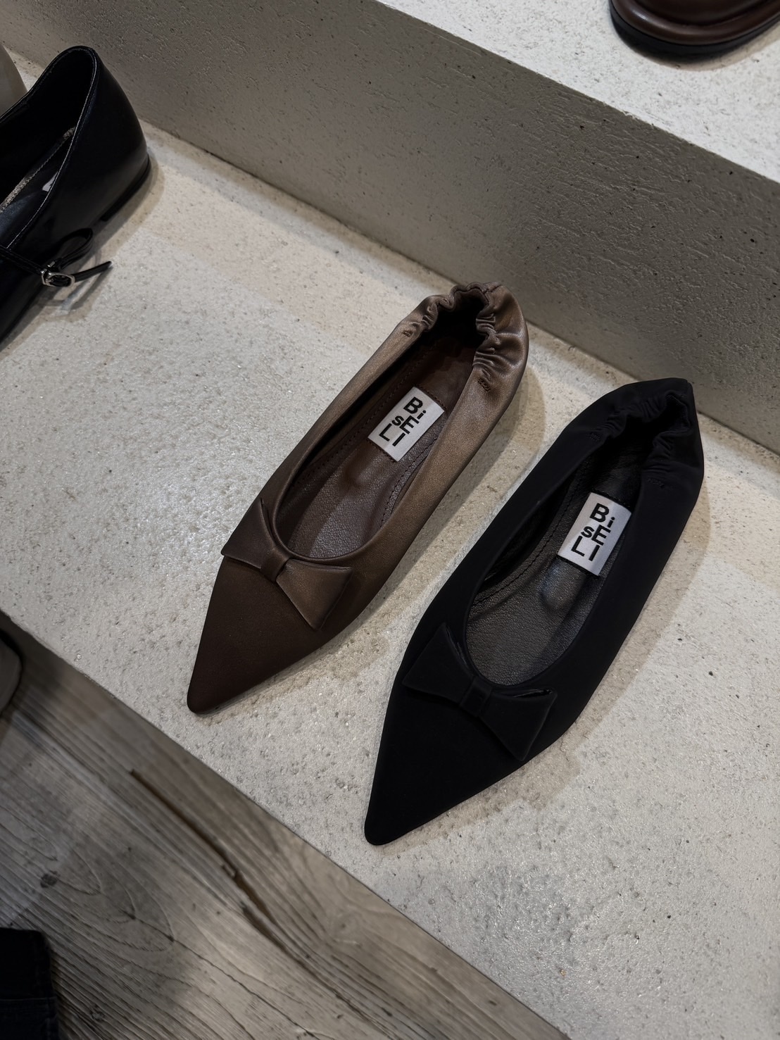 韓國連線 法式尖頭蝴蝶結平底鞋