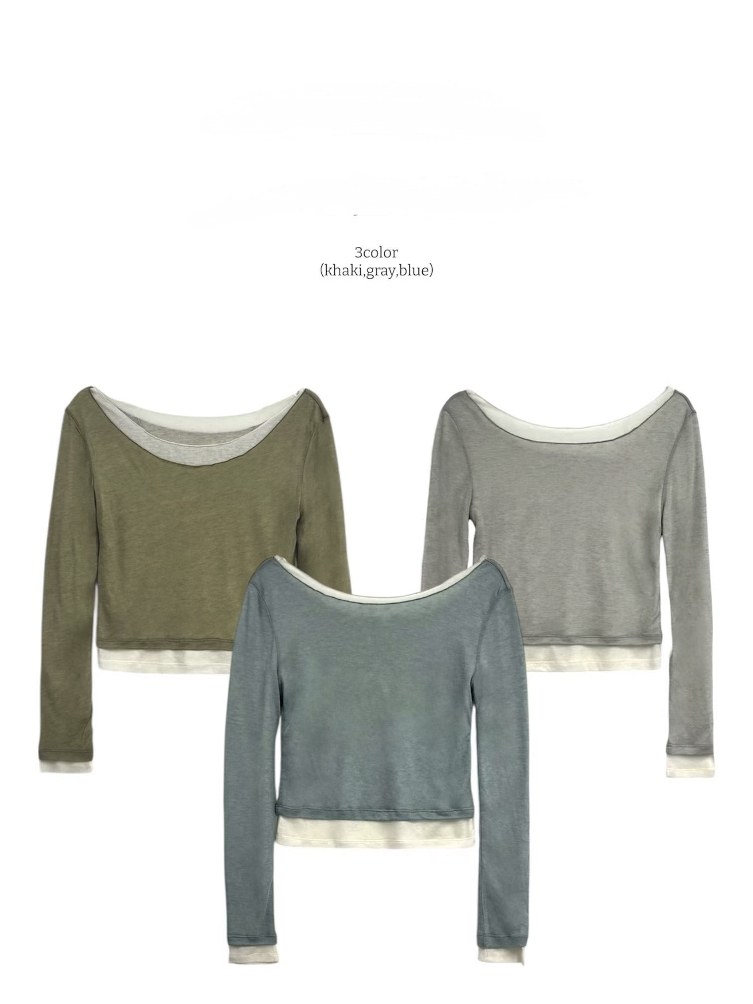 韓國連線 雙層造型撞色上衣