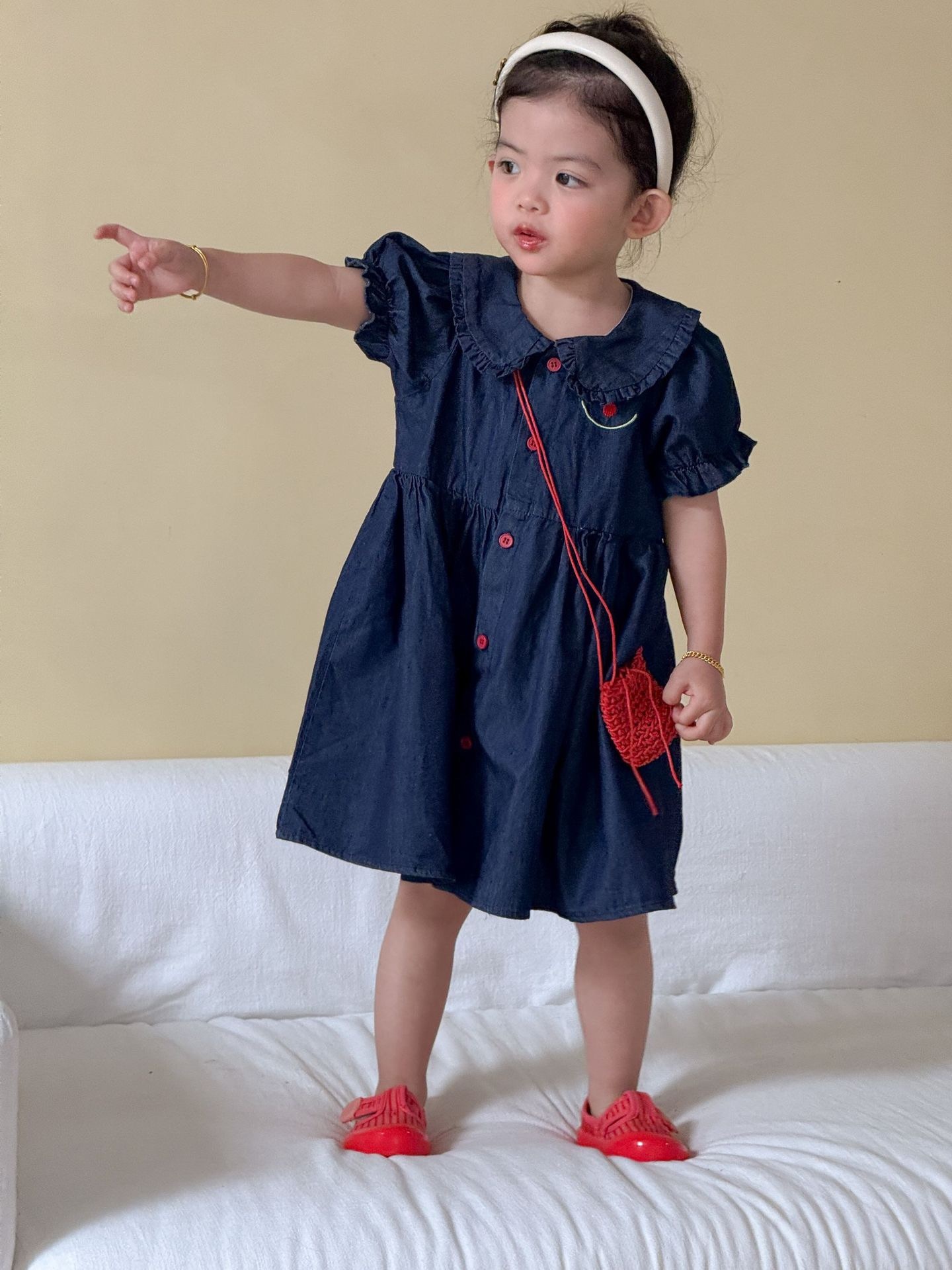 兄弟姐妹一起穿_紅鼻子牛仔套裝/洋裝