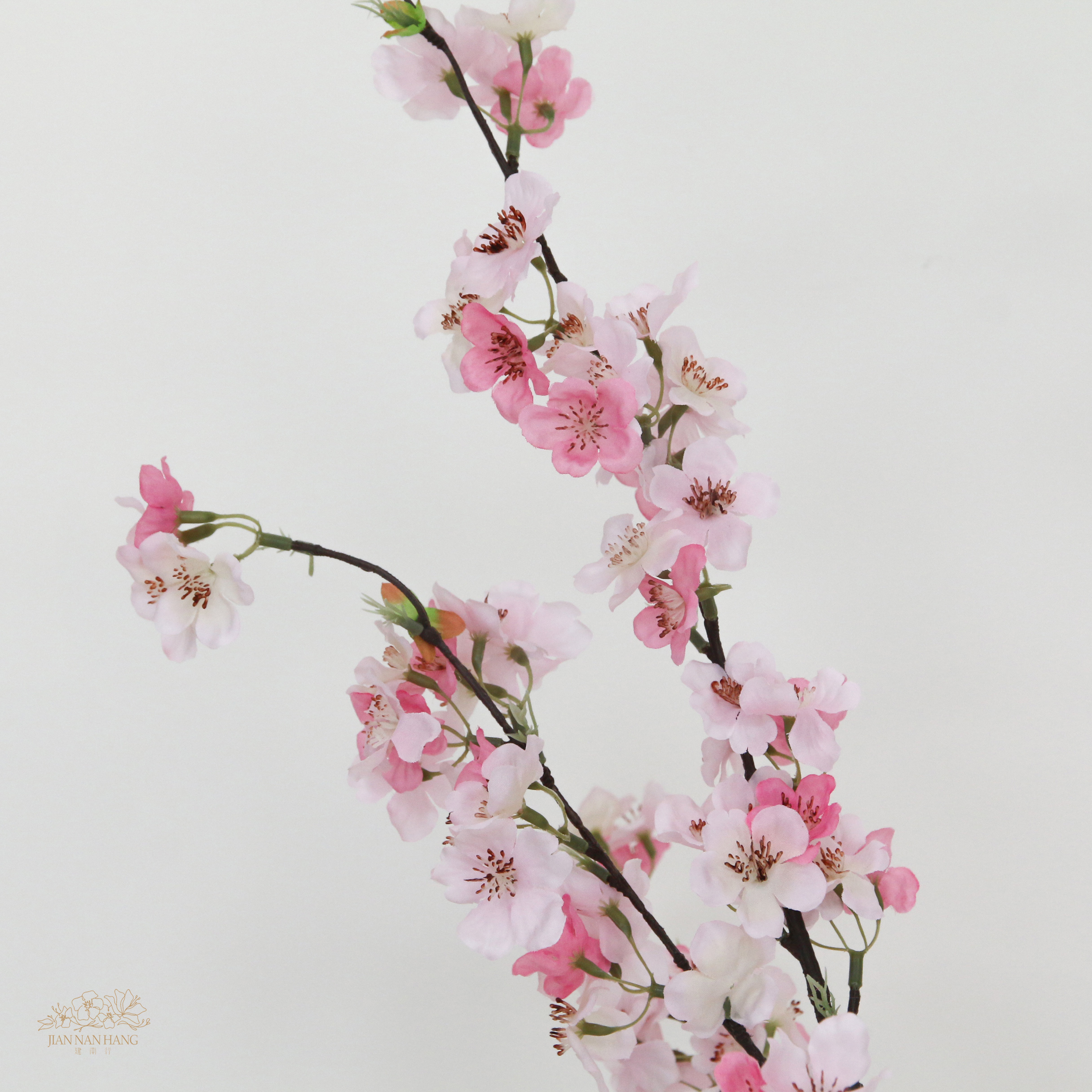 人造花 4叉櫻花 深粉