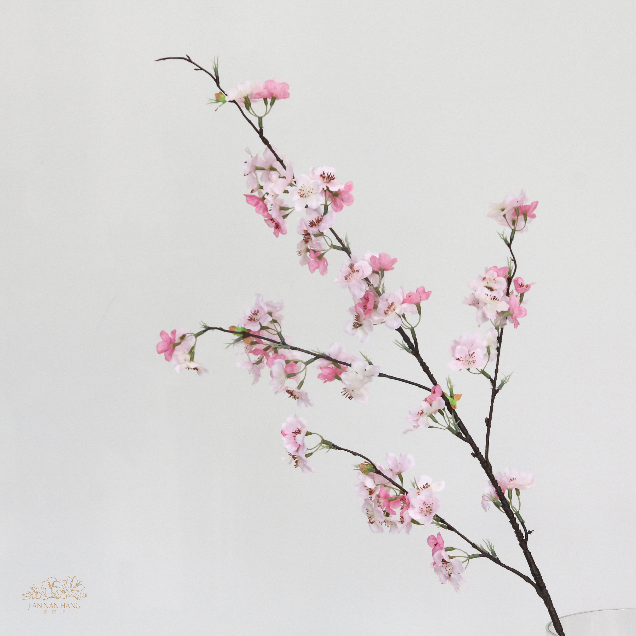 人造花 4叉櫻花 深粉