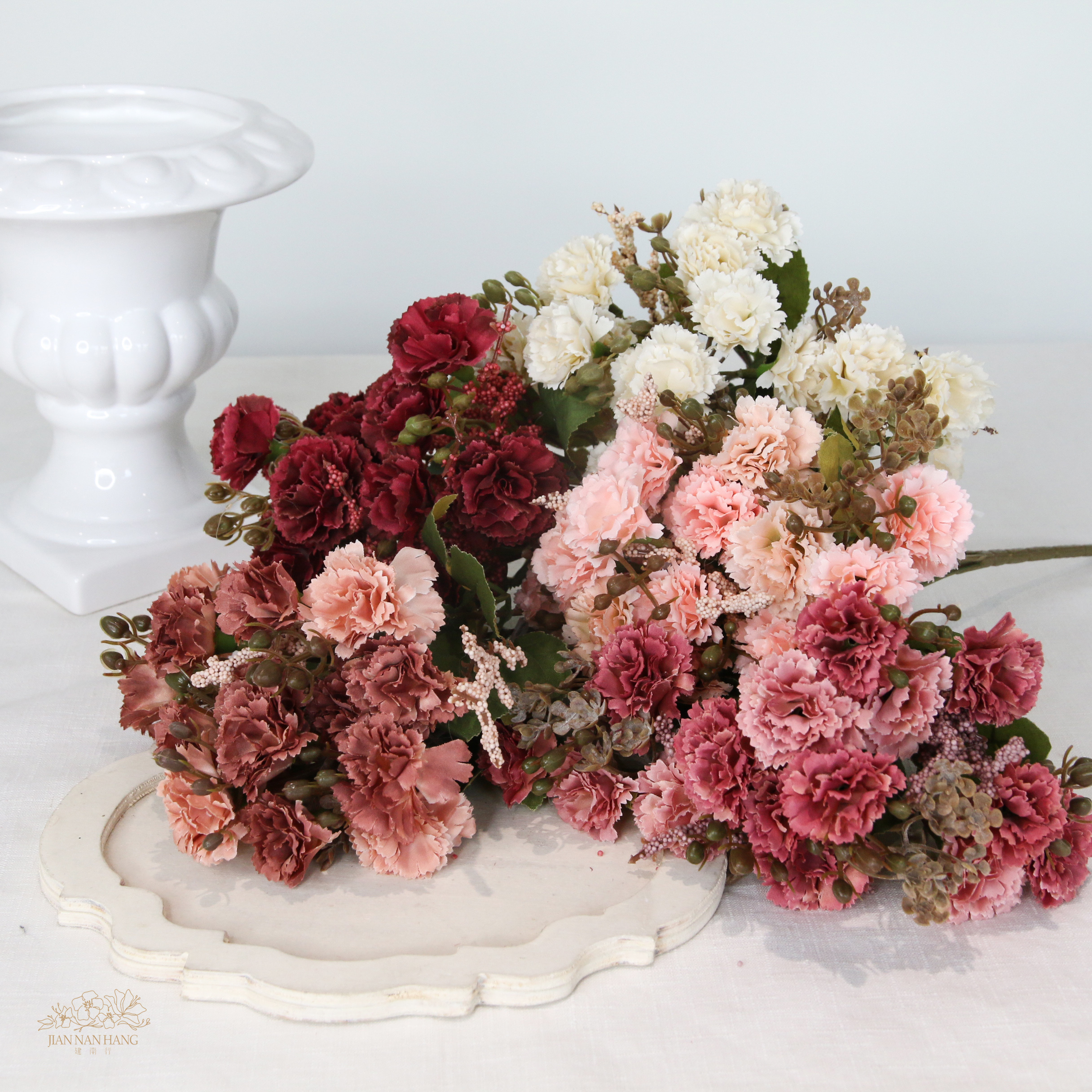 人造花 15頭秋色康乃馨 5色