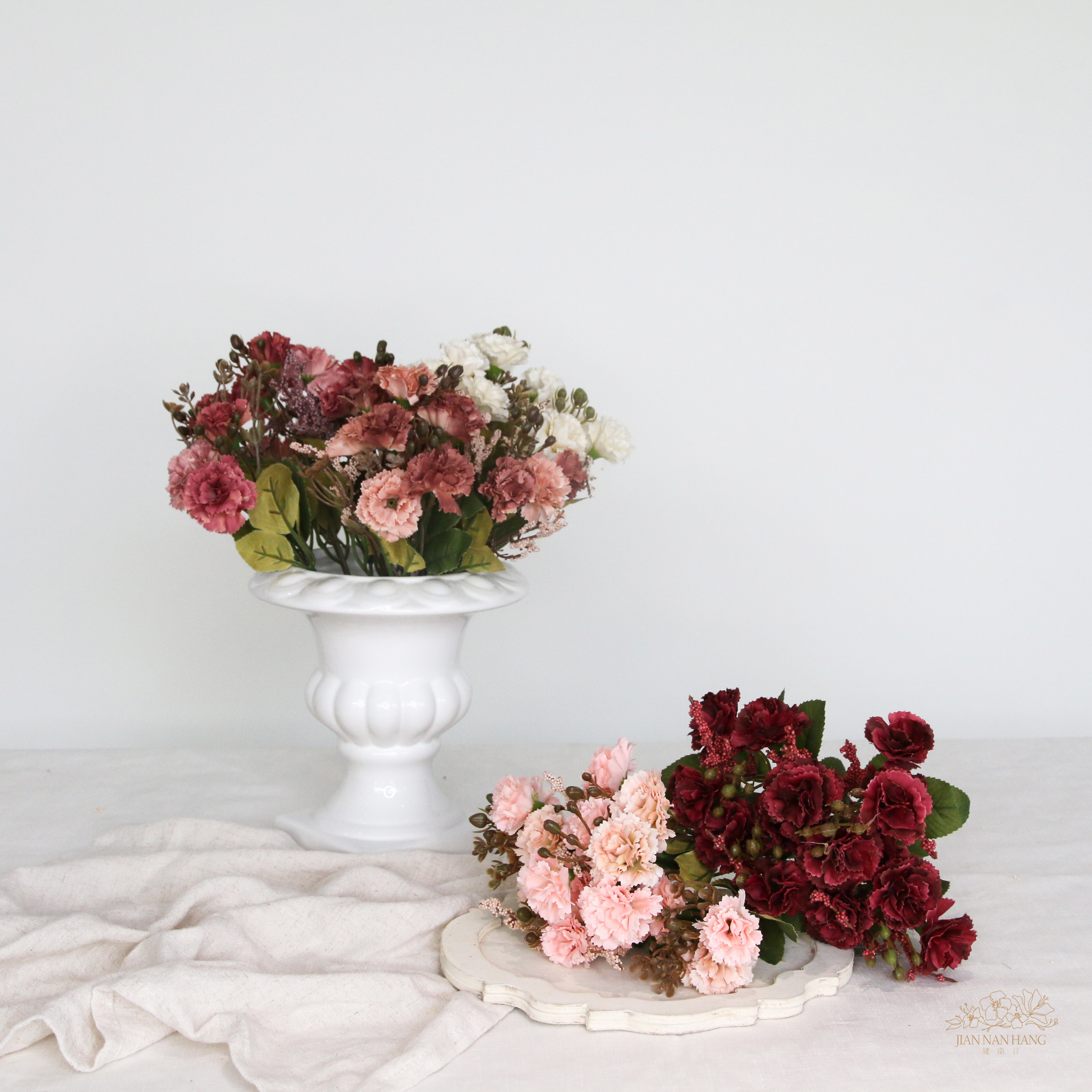 人造花 15頭秋色康乃馨 5色