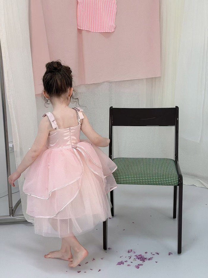 正韓夏aiai 粉色花精靈洋裝