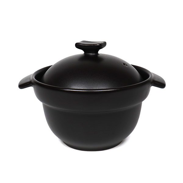 【萬古燒】黒釉1合炊飯鍋(可微波)