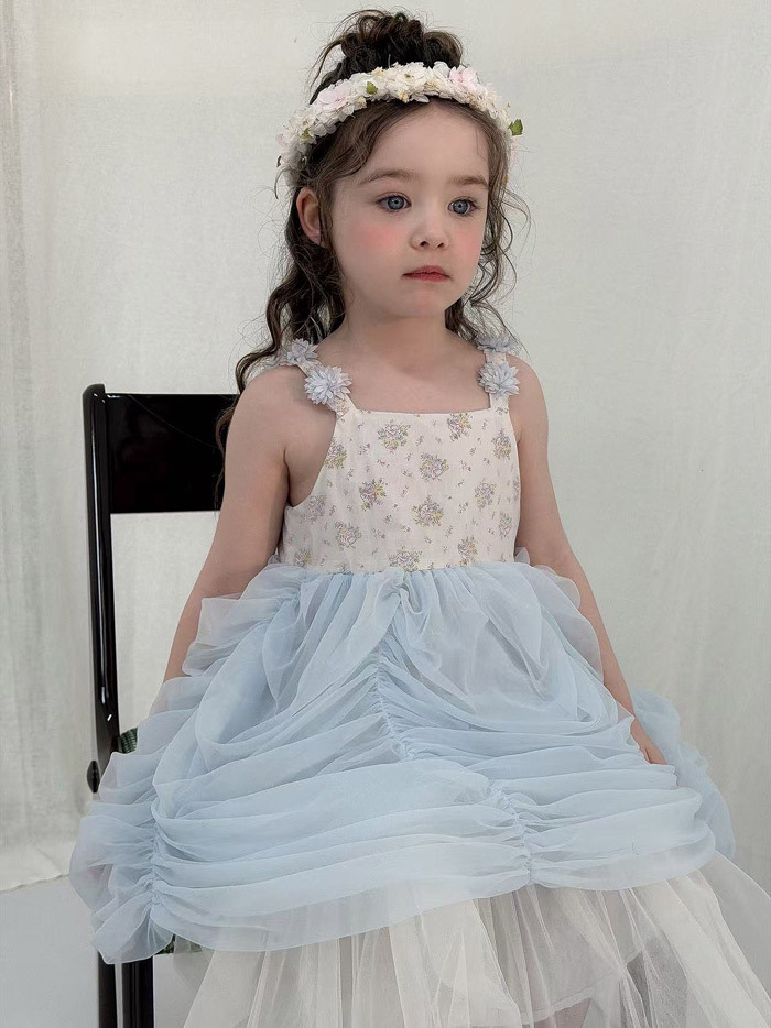 正韓夏aiai 藍色花園公主洋裝