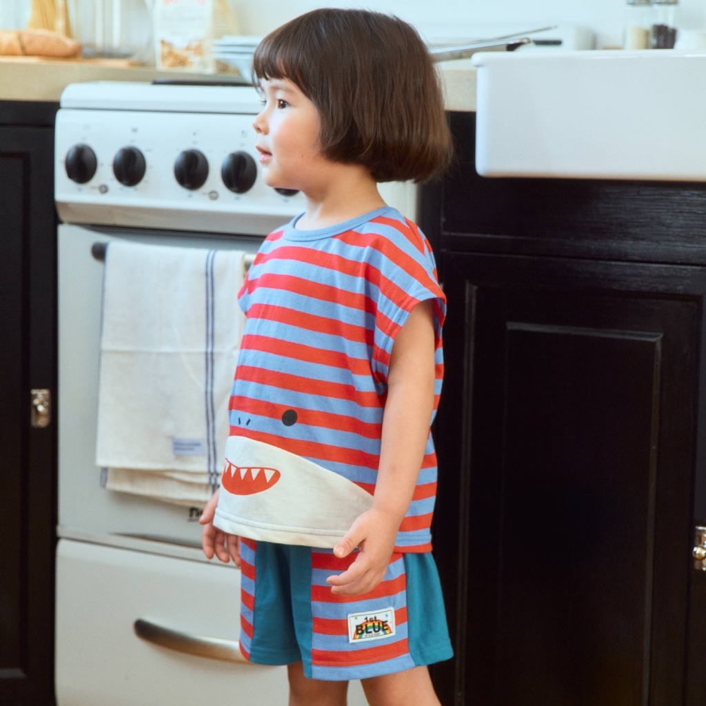 韓國🇰🇷1stblue 條紋拼接短褲(5-15)