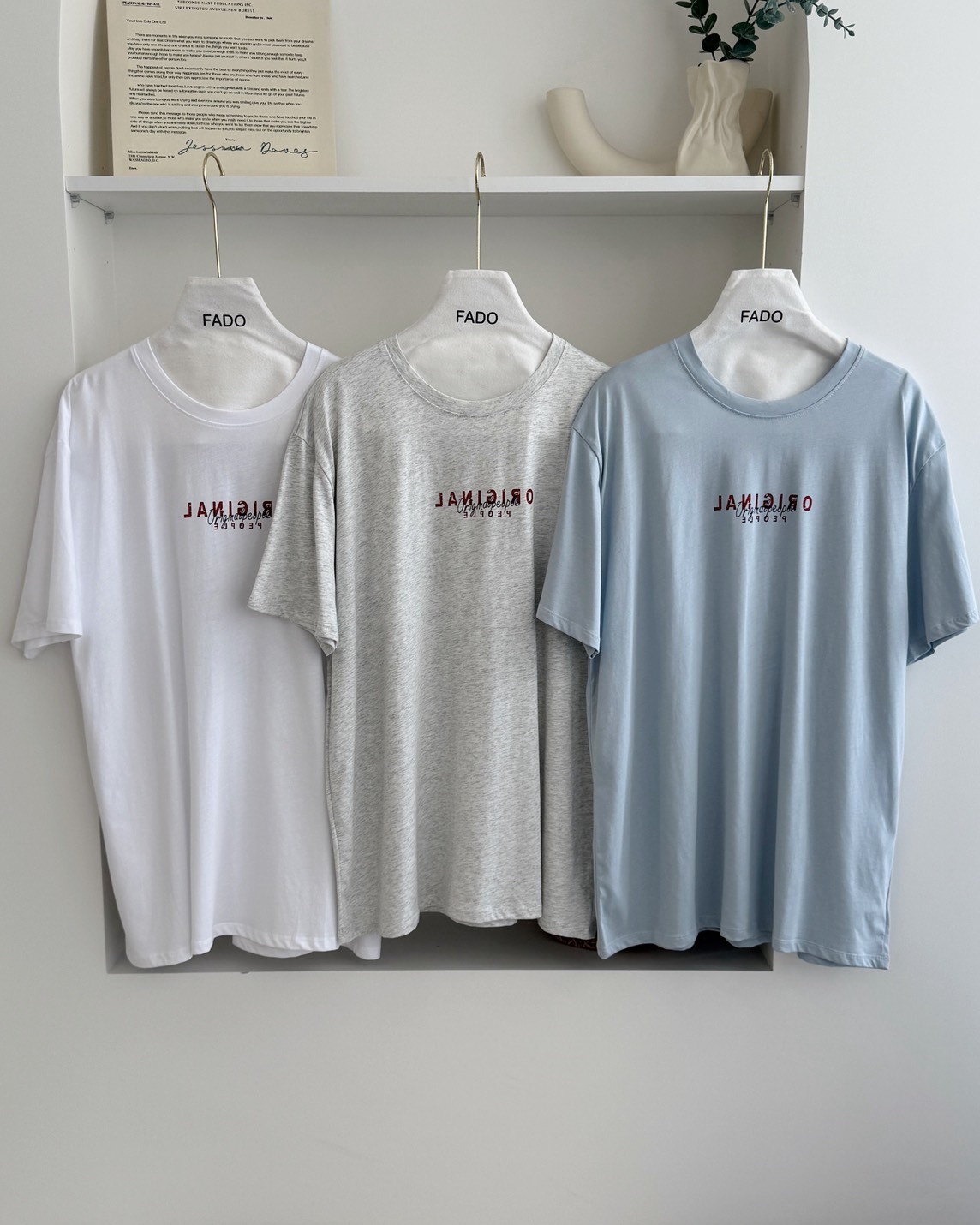 法朵Fado shop｜反印字母短T 0215030 三色