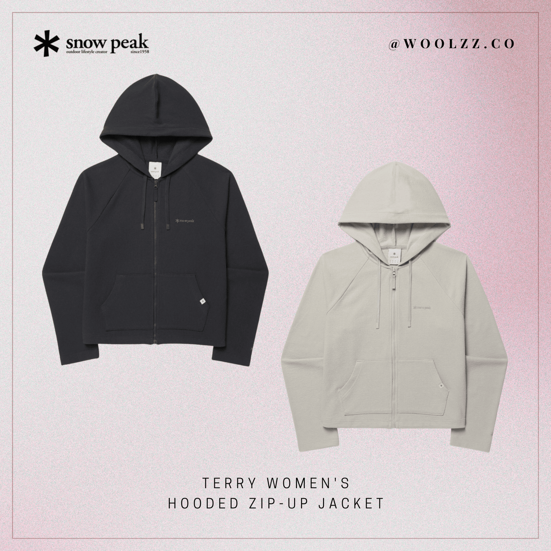 Snow Peak Terry 女款連帽拉鍊外套 S26SWF-FJ35