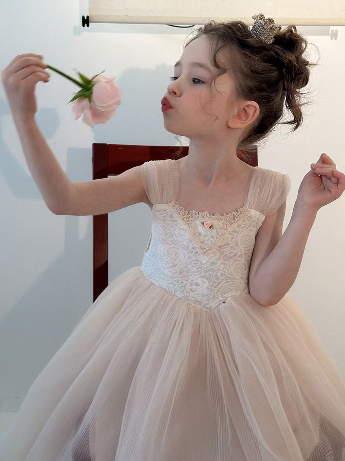 正韓夏aiai 粉色芭蕾女孩洋裝