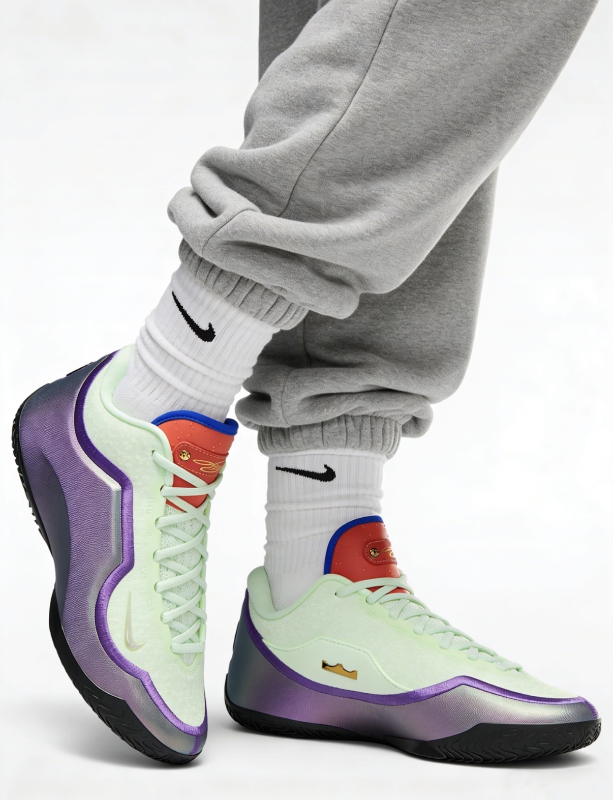 男鞋 NIKE LEBRON 23 'Green With Envy' 紫綠 緩震 實戰 運動 籃球鞋【IH1514-700】LBJ23 LBJ