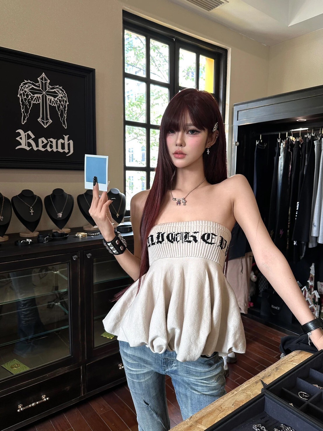 美式針織平口背心