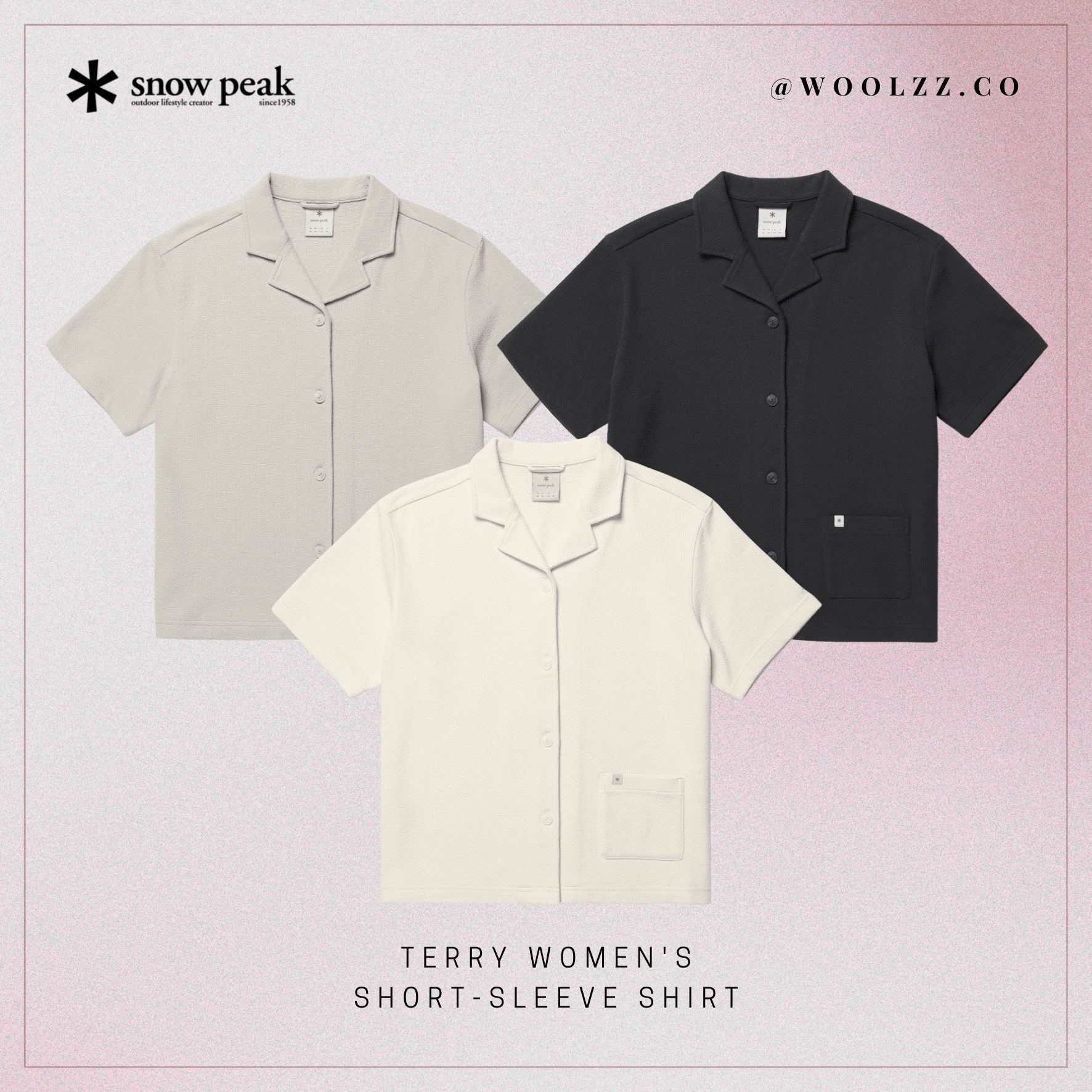 Snow Peak Terry 女款短袖襯衫 S26MWF-SH35