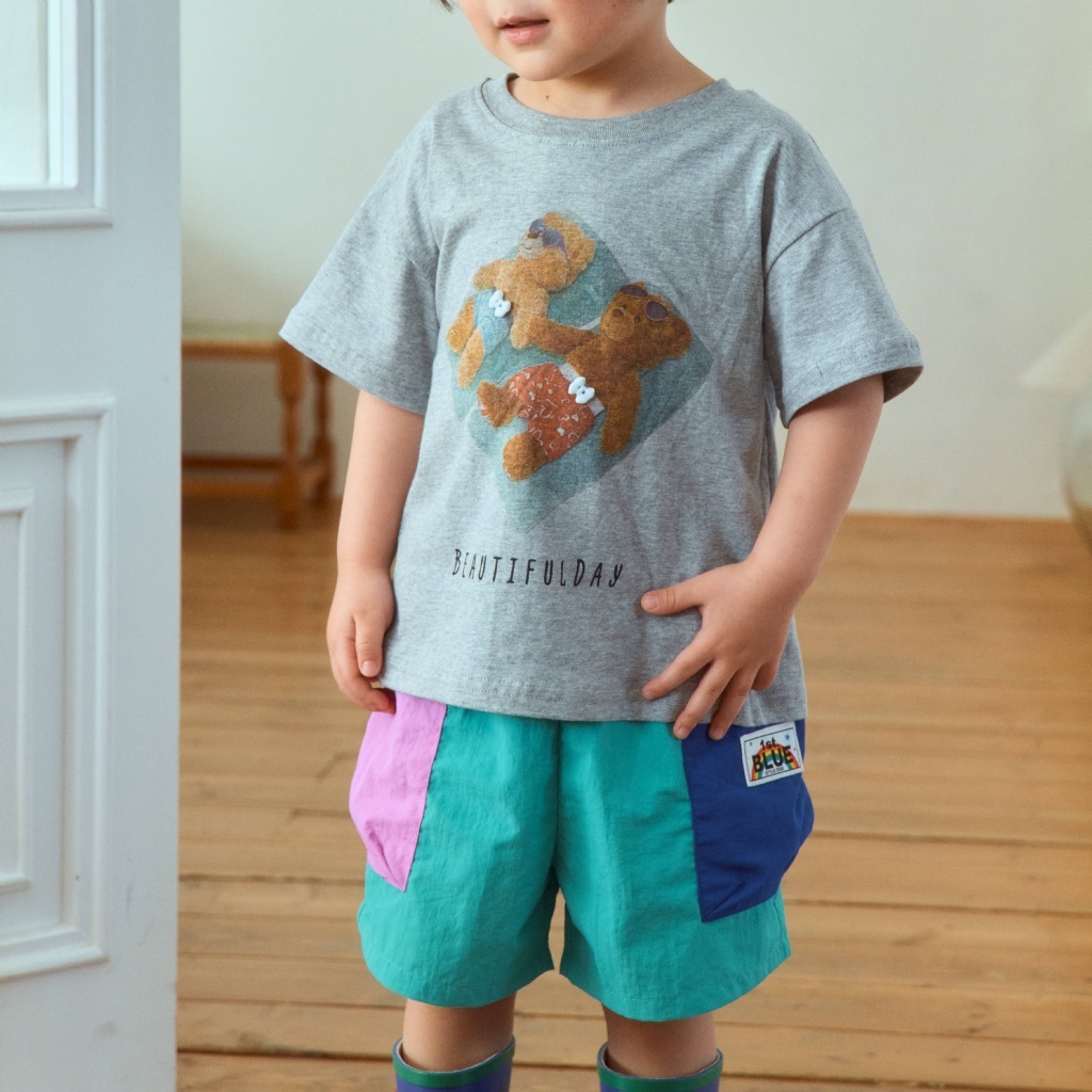 韓國🇰🇷1stblue 拼色口袋短褲(5-15)