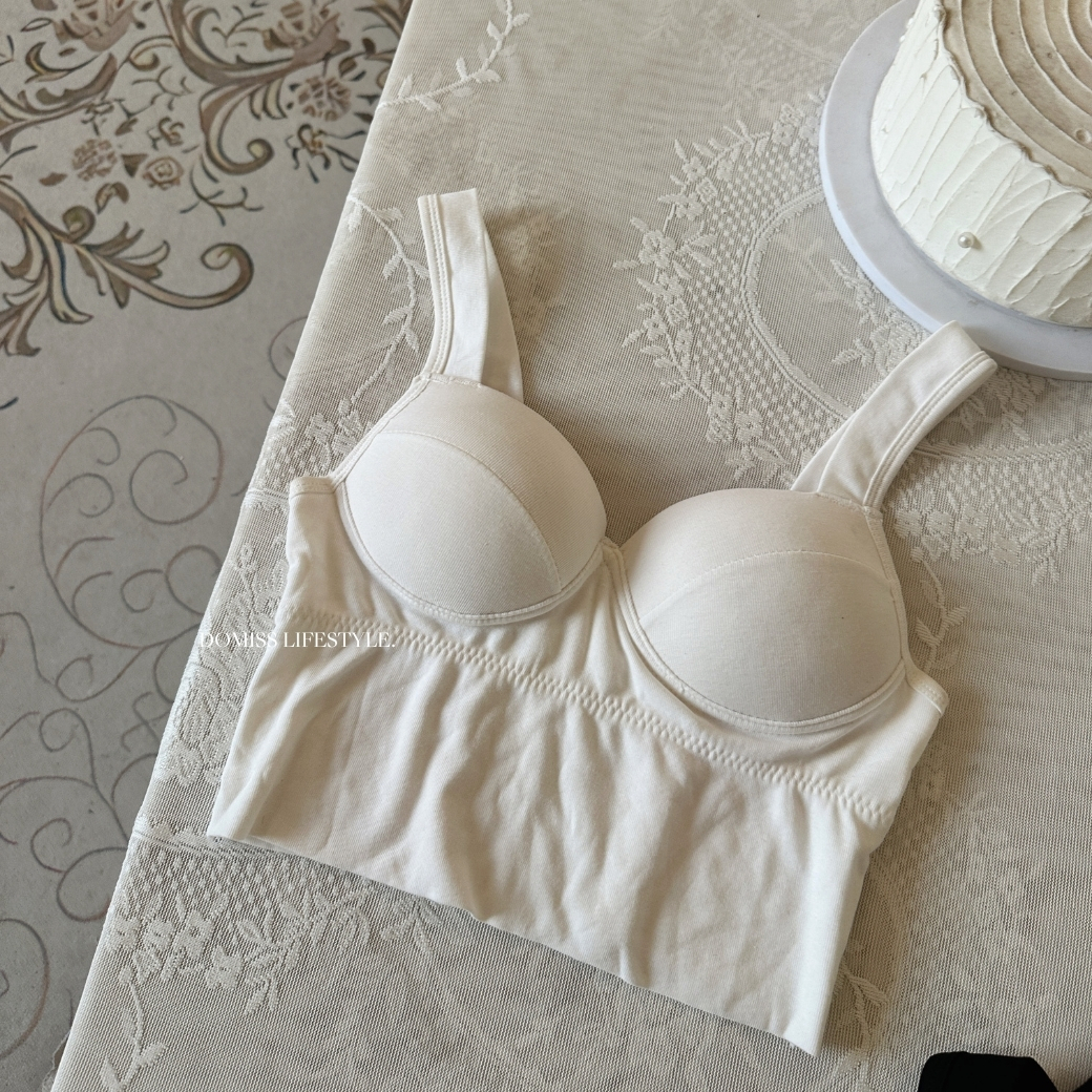 【立體胸型】DOMISS寬肩帶背心 Bra Top-2色(現+預)