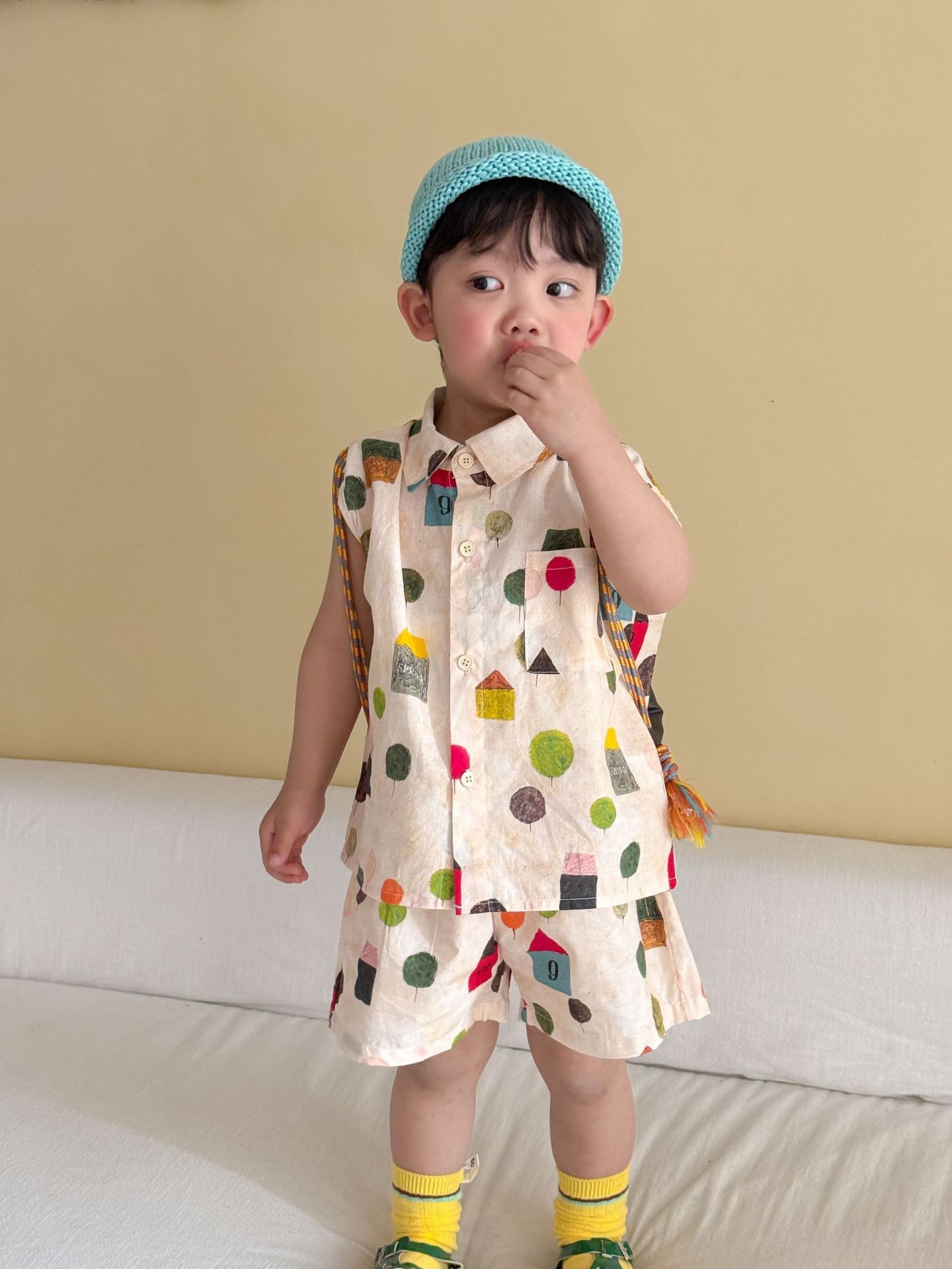 兄弟姐妹一起穿_彩色鄉村感套裝/洋裝